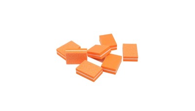 Баф-мини  с пластиковой прослойкой ( оранжевый) 50 шт