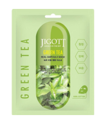 Маска для лица тканевая JIGOTT Green Tea Real Ampoule Mask
