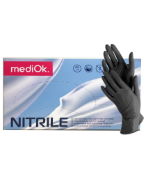 Перчатки M нитрил 100% чёрные, 50 пар
