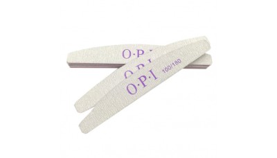 Пилка OPI 100/180 Полумесяц на пластиковой основе